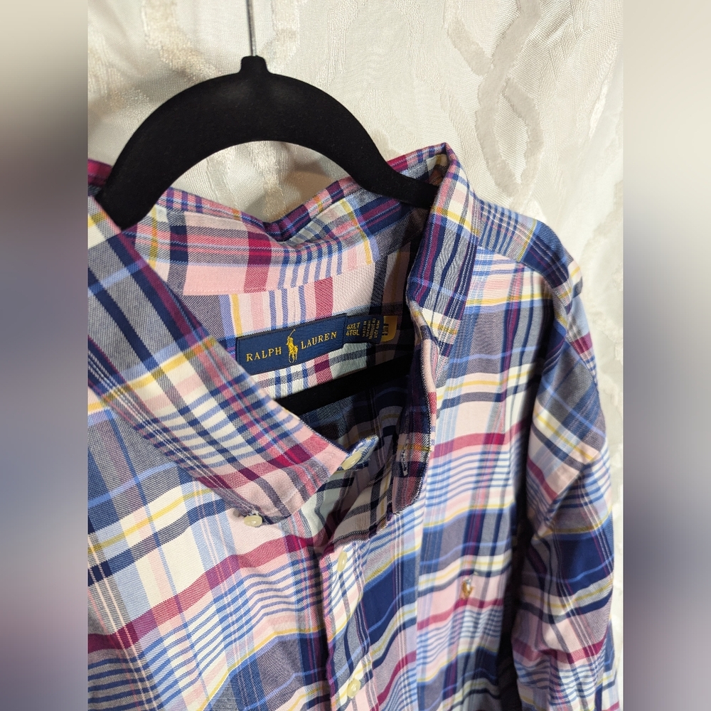 Polo Ralph Lauren long sleeve plaid dress shirt  4xlt